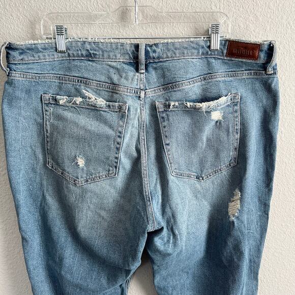 New Hollister Curvy Mom Jeans Women's 21 Long High Rise Distressed Plus Size - Picture 5 of 8